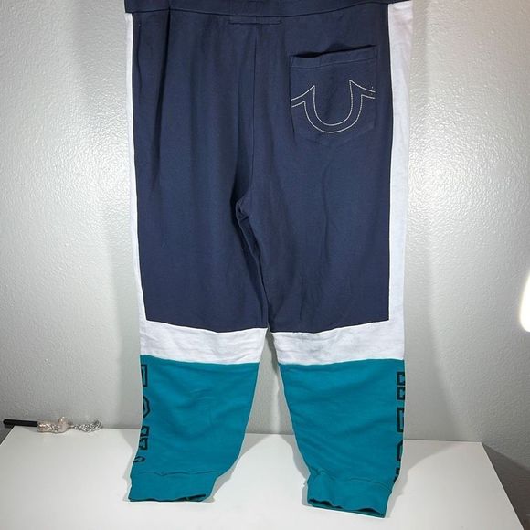 True Religion Blue and Teal Joggers - Picture 7 of 11